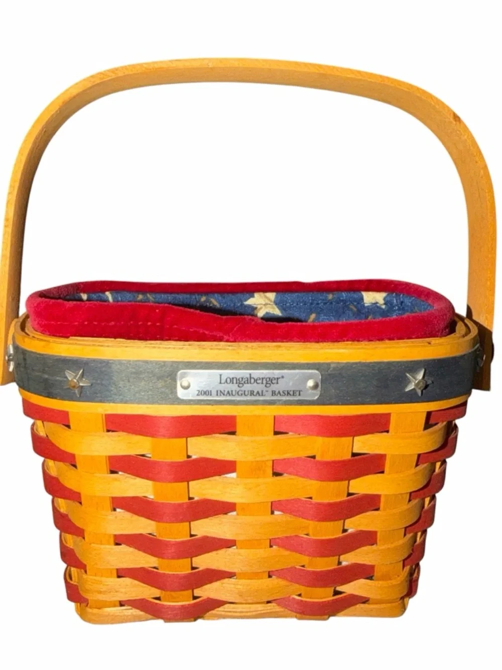 VINTAGE Longaberger Proudly American 2001 Inaugural Basket